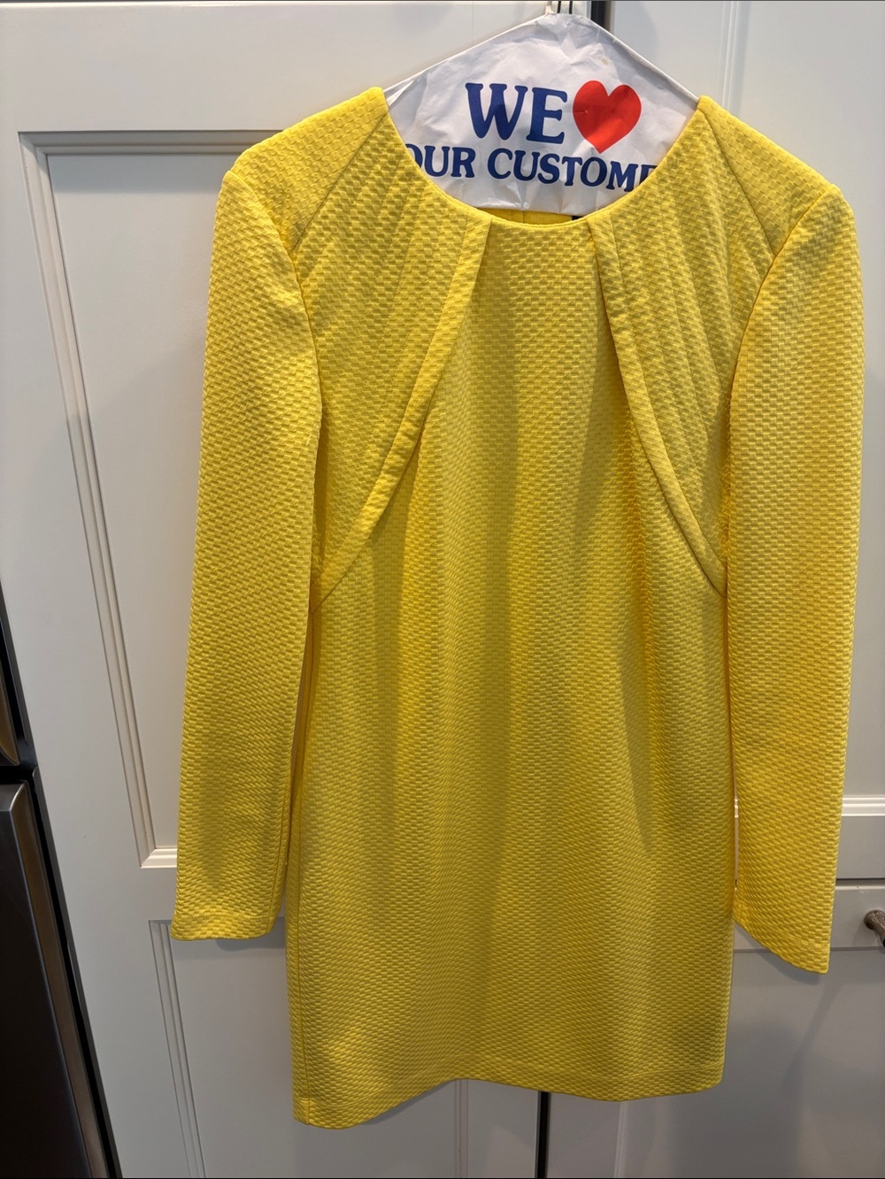 Cut25 by Yigal Azrouel Bright Yellow Textured Midi Dress